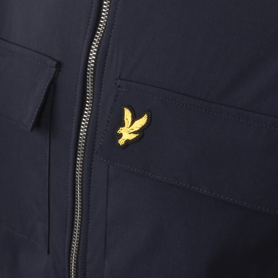 Lyle Scott Blue Hybrid Zip Track 100 Cotton Jacket Small Mens